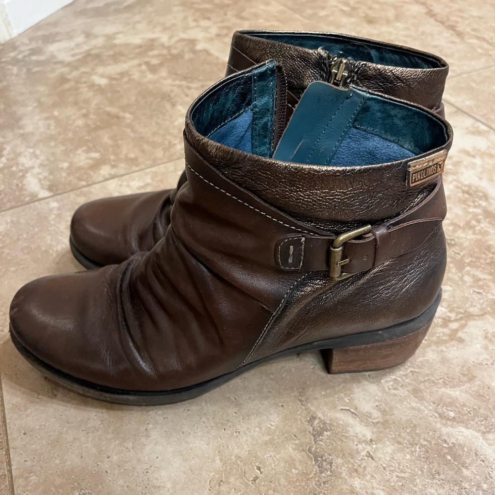 Pikolinos Brown Slouch Ankle Boot Size 41
